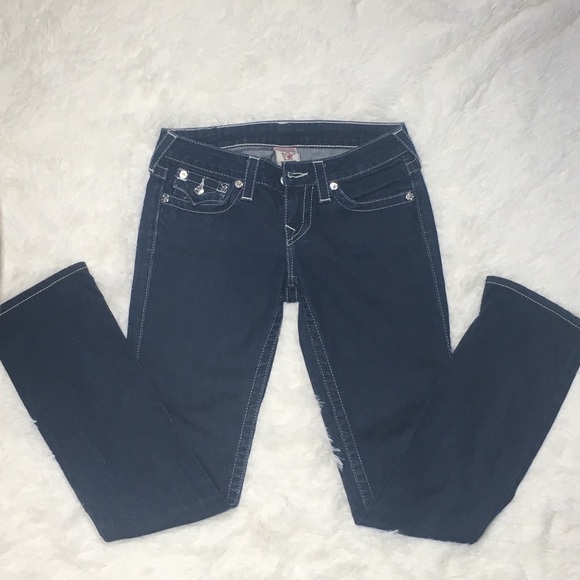 🔥True Religion🔥 Julie Jeans - Aqua Crystal - Picture 2 of 8